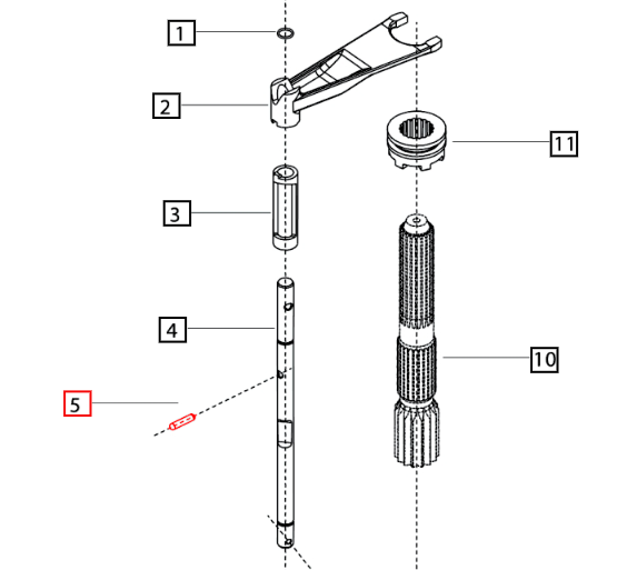 Mahindra Tractor Pin Differential Lock 006511350U1 Mahindra Direct Parts