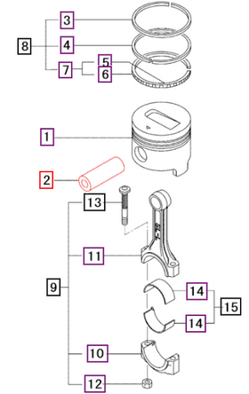 Mahindra Tractor Piston Pin 31A17-10602 Mahindra Direct Parts
