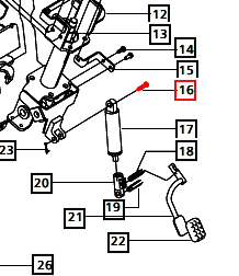 Mahindra Tractor Pin - Steering Gas Spring E008005440D1 Mahindra Direct Parts