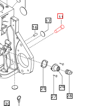 Mahindra Tractor Pin - Sealing For Fuel Timing 000020751E05 Mahindra Direct Parts