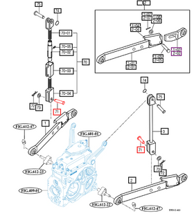 Mahindra Tractor Pin - 3-Point Lift Link 22x63 15175250010 Mahindra Direct Parts