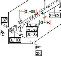 Mahindra Tractor Pin - 3-Point Stabilizer V5601600012 Mahindra Direct Parts