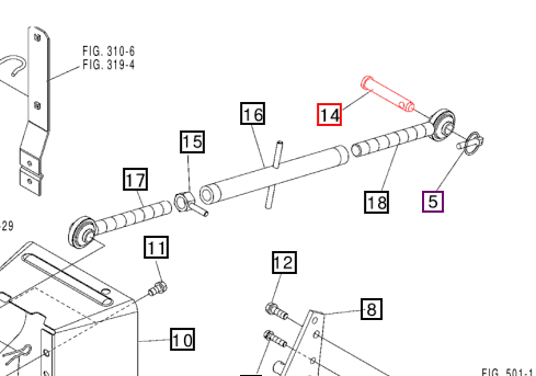 Mahindra Tractor Pin - 3-Point Upper Link 19633037000 Mahindra Direct Parts