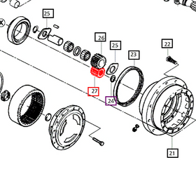 Mahindra Tractor Wheel Hub Pinion 006506184C1 Mahindra Direct Parts