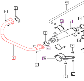Mahindra Tractor Pipe - Exhaust Manifold To EGR 006017213B1 Mahindra Direct Parts