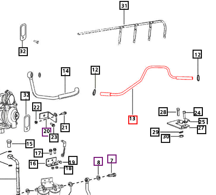 Mahindra Tractor Fuel Pipe Tank Side 006000922F2 Mahindra Direct Parts