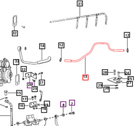 Mahindra Tractor Fuel Pipe Tank Side 006000922F2 Mahindra Direct Parts