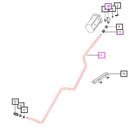 Mahindra Tractor Hydraulic Pipe - Pressure Pump To CV E007206292B91 Mahindra Direct Parts