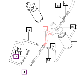 Mahindra Tractor Hydraulic Pipe - Suction VTU To Filter 007200260C1 Mahindra Direct Parts