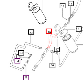 Mahindra Tractor Hydraulic Pipe - Suction VTU To Filter 007200260C1 Mahindra Direct Parts