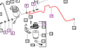 Mahindra Tractor Fuel Pipe - Tank To Fuel Filter E006008398F2 Mahindra Direct Parts