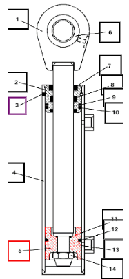 Mahindra Tractor Backhoe Swing Cylinder Piston ATI86578 Mahindra Direct Parts