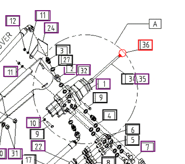 Mahindra Tractor Loader Joystick Knob TA8NBC012400 Mahindra Direct Parts