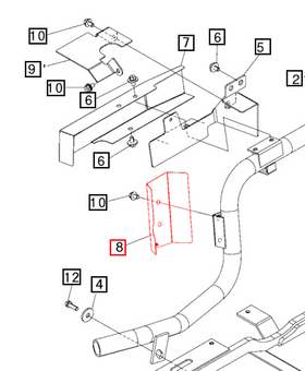 Mahindra Tractor Muffler Cover Plate 19020533AG0 Mahindra Direct Parts