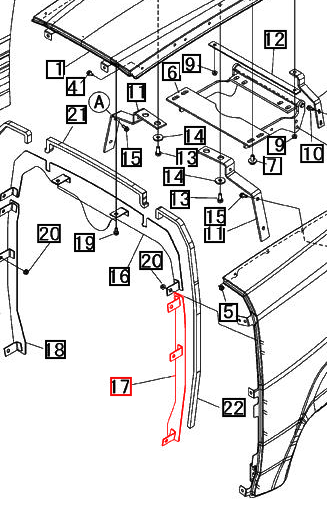 Mahindra Tractor Plate - Left Hand LH Side Panel 19021137AG0 Mahindra Direct Parts