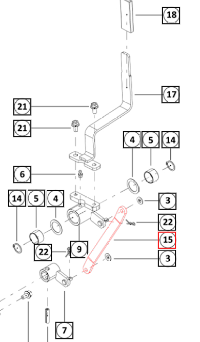Mahindra Tractor Plate - Range Shifter Link 006525142K01 Mahindra Direct Parts