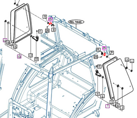Mahindra Tractor Plate - Hinge Side Glass 19027712030 Mahindra Direct Parts