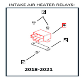 Mahindra Roxor Relay - Intake Air Heater 1801GUA00051N Mahindra Direct Parts