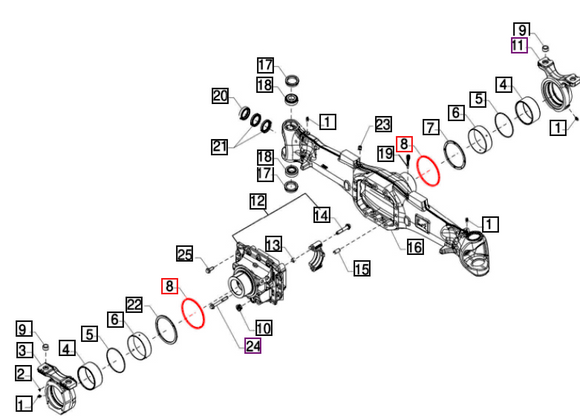 Mahindra Tractor Differential Support Ring Seal 006527700U01 Mahindra Direct Parts