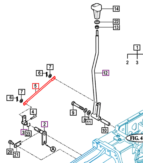 Mahindra Tractor Range Lever Rod 16702440021GB Mahindra Direct Parts