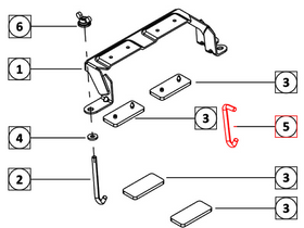 Mahindra Tractor Battery Holding Rod 007656776N01 Mahindra Direct Parts