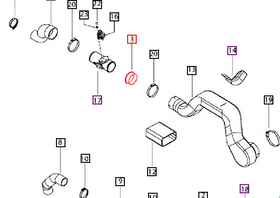 Mahindra Tractor Air Intake Duct Rubber Sleeve E006026911D1 Mahindra Direct Parts