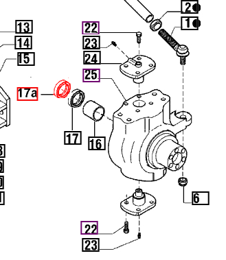 Mahindra Tractor Swivel Housing Seal 006500376C1 Mahindra Direct Parts