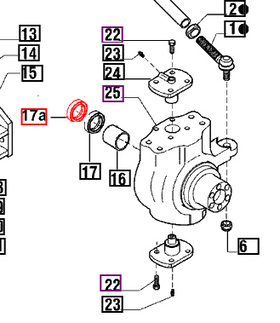 Mahindra Tractor Swivel Housing Seal 006500376C1 Mahindra Direct Parts