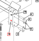Mahindra Tractor Loader Carriage Bolt 3/8-16x1.0 KMW05461033 Mahindra Direct Parts