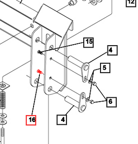Mahindra Tractor Loader Carriage Bolt 3/8-16x1.0 KMW05461033 Mahindra Direct Parts