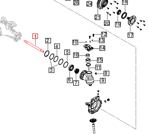 Mahindra Tractor Shaft Beam Housing 006515787V1 Mahindra Direct Parts
