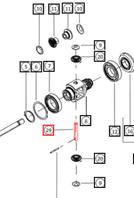 Mahindra Tractor Shaft Differential Pinion 006522731N01K2 Mahindra Direct Parts