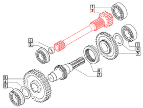 Mahindra Tractor PTO Shaft 006500705C1 Mahindra Direct Parts