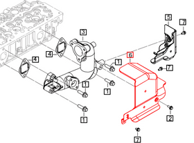 Mahindra Tractor Exhaust Heat Shield 006040724V01 Mahindra Direct Parts