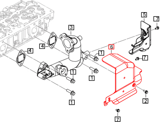 Mahindra Tractor Exhaust Heat Shield 006040724V01 Mahindra Direct Parts