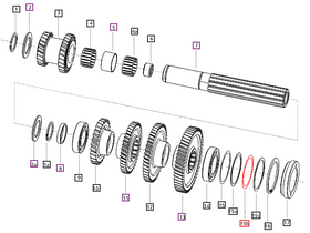 Mahindra Tractor Countershaft Shim 0.1mm 000012202P04 Mahindra Direct Parts