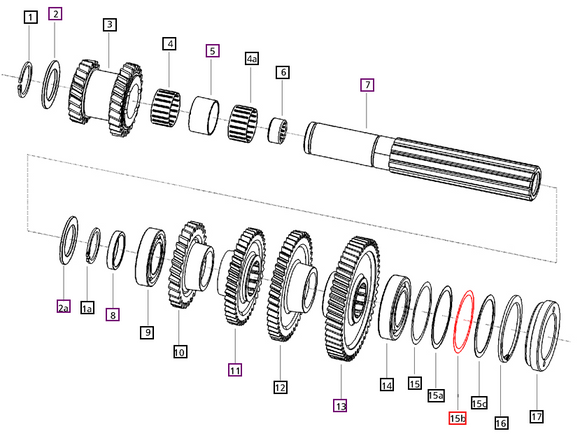 Mahindra Tractor Countershaft Shim 0.1mm 000012202P04 Mahindra Direct Parts