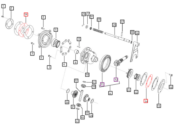 Mahindra Tractor Differential Mounting Shim 006505231D1 Mahindra Direct Parts