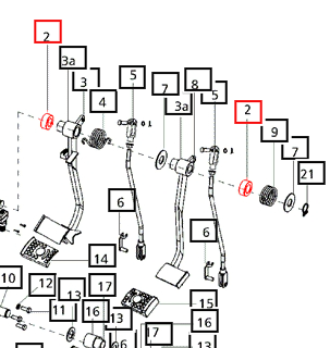 Mahindra Tractor Pedal Linkage Spacer 28x32x35.5 007600385D1 Mahindra Direct Parts