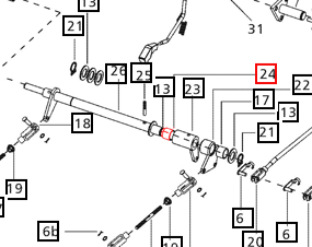 Mahindra Tractor Pedal Linkage Spacer 28x32x35.5 007600385D1 Mahindra Direct Parts