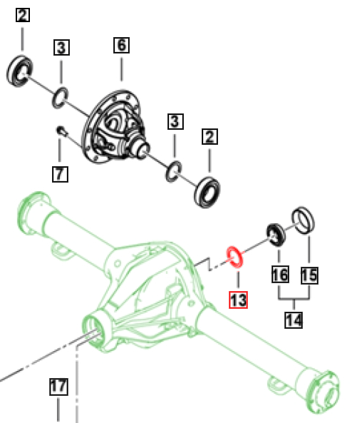 Mahindra Roxor Spacer Pinion Bearing 0502EA0230N Mahindra Direct Parts