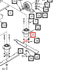 Mahindra Tractor Mower Spacer, Blade 1/2" AME066078 Mahindra Direct Parts