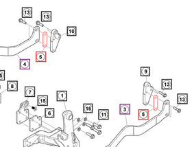 Mahindra Tractor Loader Subframe Extension Spacer 60067977-37ALO Mahindra Direct Parts