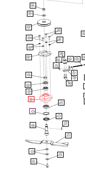 Mahindra Tractor Mower Spindle Hub CNSX09D00010N Mahindra Direct Parts