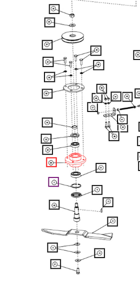 Mahindra Tractor Mower Spindle Hub CNSX09D00010N Mahindra Direct Parts