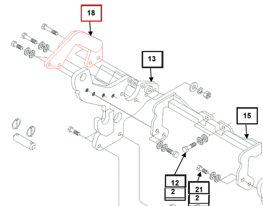 Mahindra Tractor Backhoe Stabilizer Right Hand RH KMW64001006 Mahindra Direct Parts