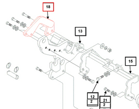Mahindra Tractor Backhoe Stabilizer Right Hand RH KMW64001006 Mahindra Direct Parts