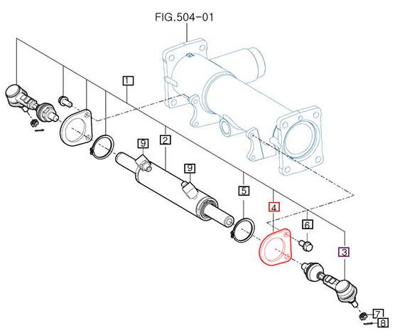 Mahindra Tractor Power Steering Cylinder Stay 11614120020 Mahindra Direct Parts