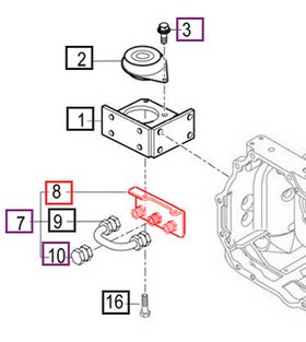 Mahindra Tractor Hydraulic U-Pipe Bracket 14585104303GB Mahindra Direct Parts