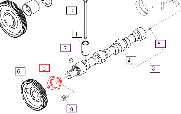 Mahindra Tractor Camshaft Stopper E550016272 Mahindra Direct Parts